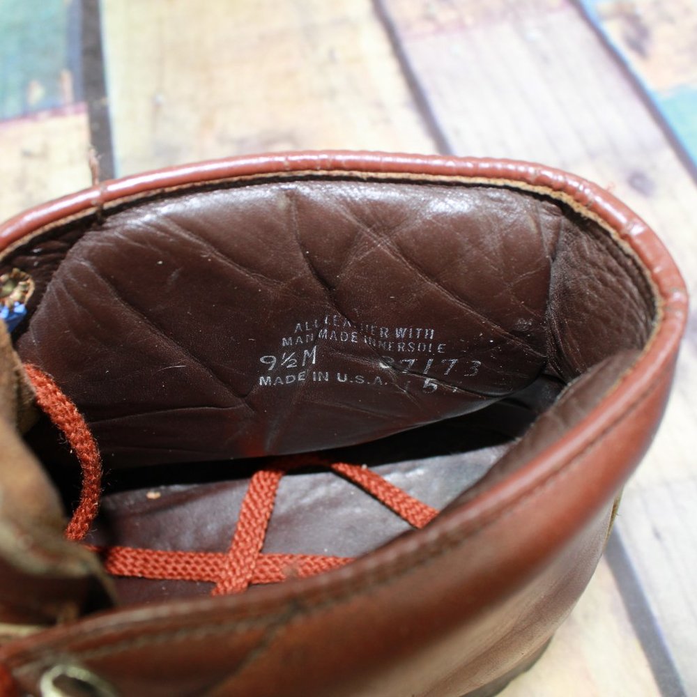 Vtg TIRAH Lace Up Outdoor Boot Vibram Size 9.5 M - Picture 8 of 9